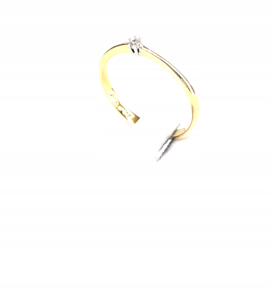 Zlatý prsteň s 585 diamantmi 1,0 g r 13 M.