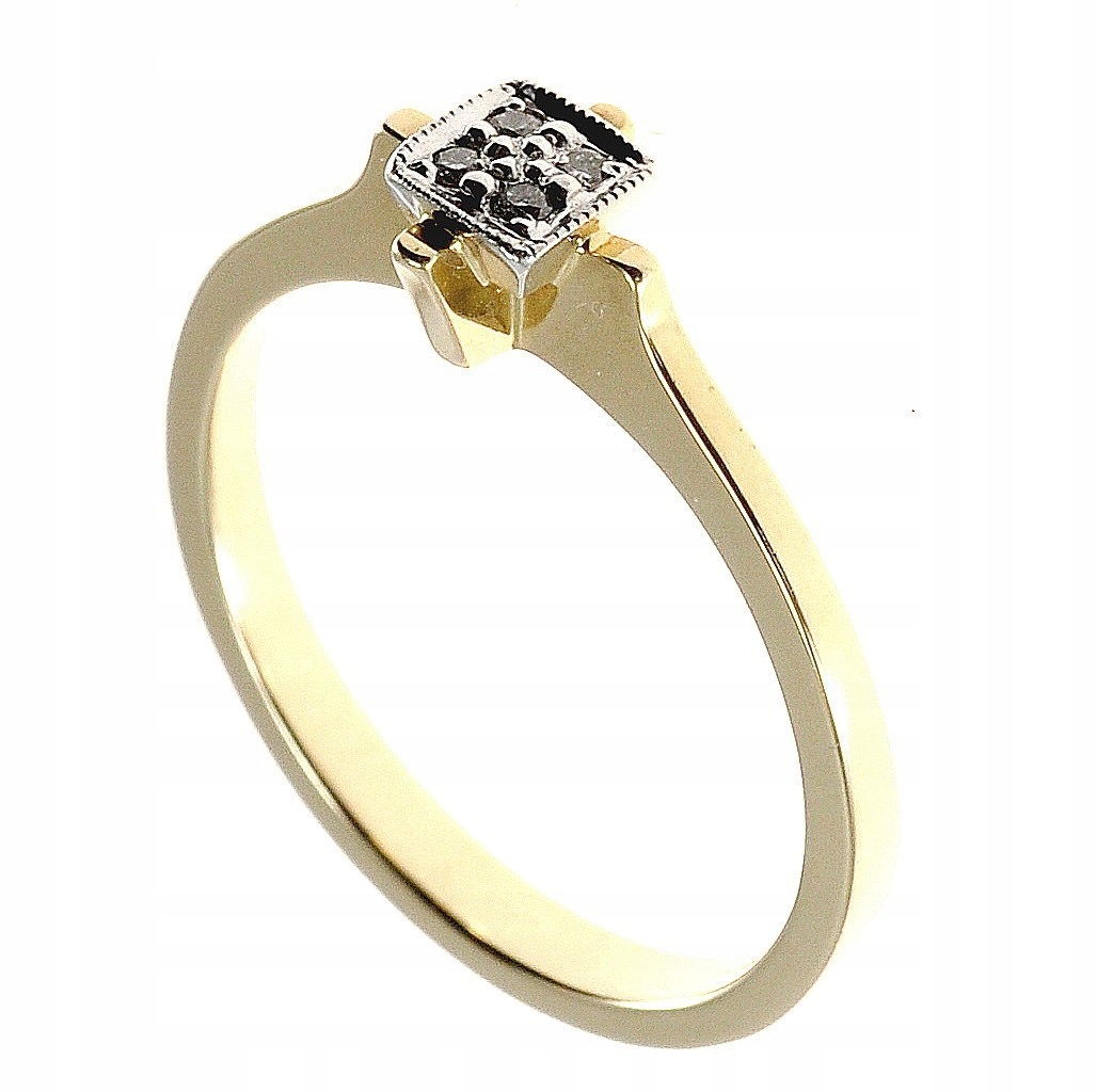 Zlatý prsteň s diamantom 585 a1021 12
