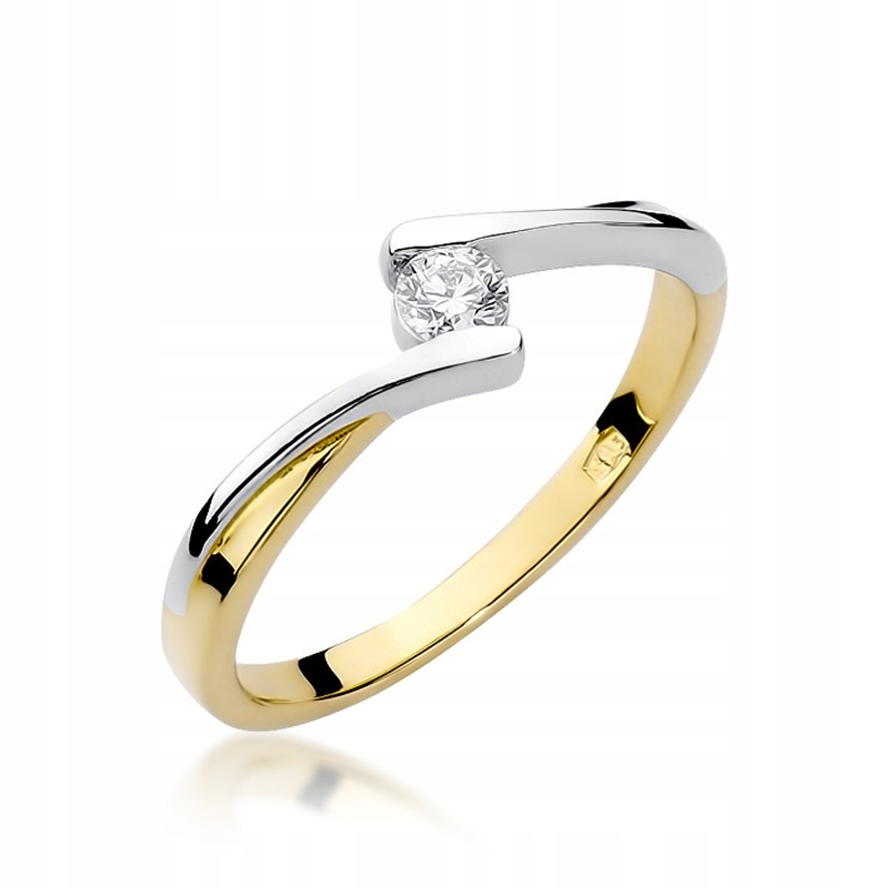 Zlatý prsteň s 0,12 ct čiernym diamantom