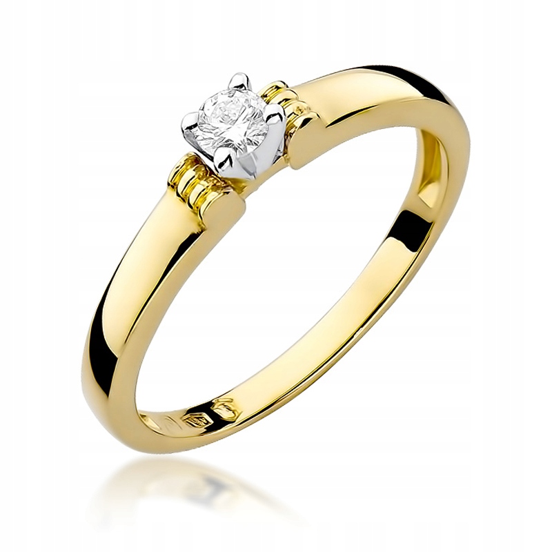 Zlatý prsteň s diamantom 0,585 SUPER FITTING
