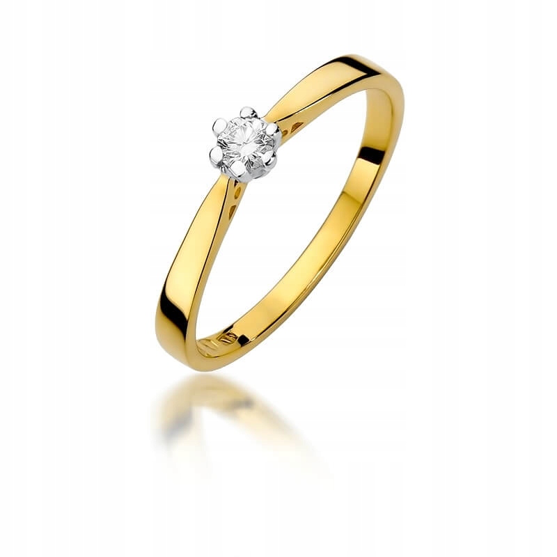 Zlatý prsteň s diamantom EY-229 0,10ct