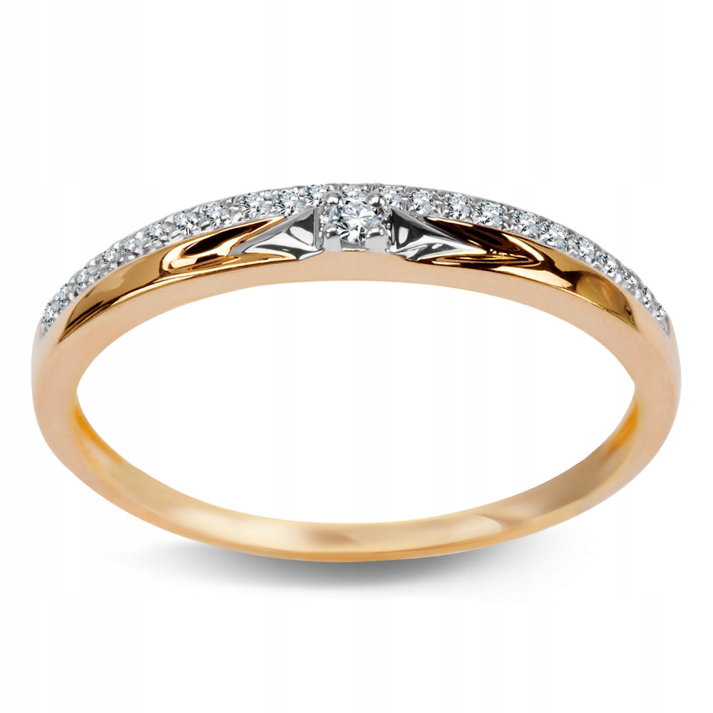 Zlatý prsteň s diamantom Verona 11529