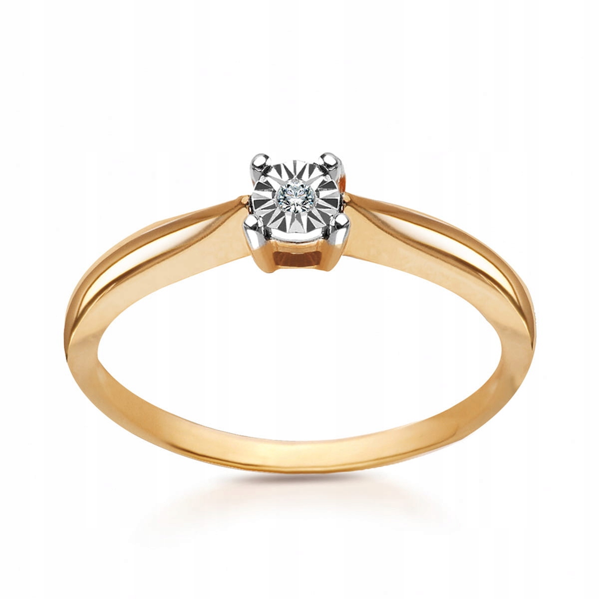 Zlatý prsteň s diamantom Verona / Áno 3222/01