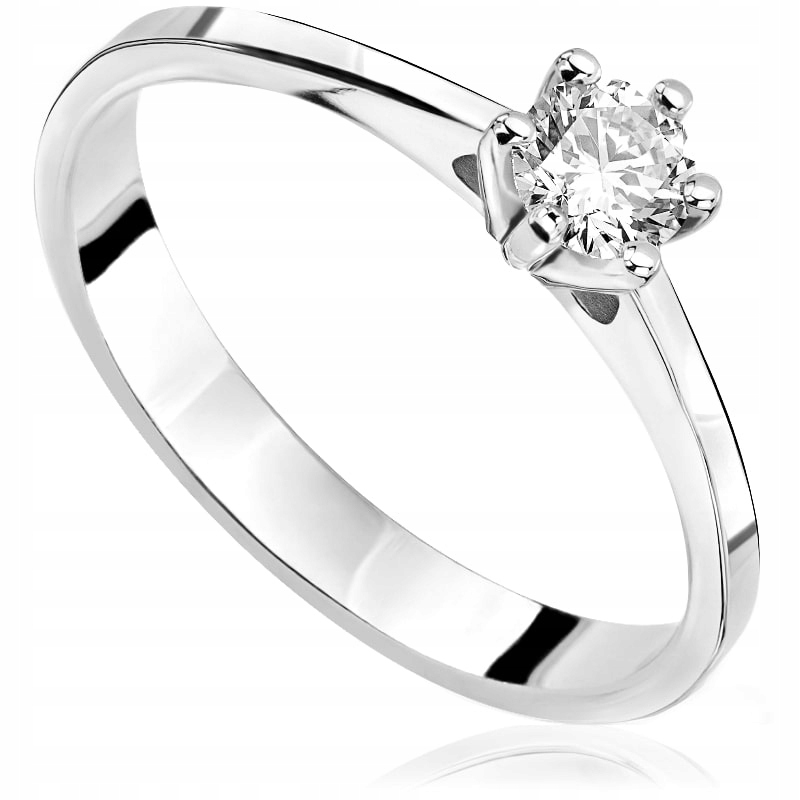 Zlatý prsteň s prírodným diamantom 0,22ct