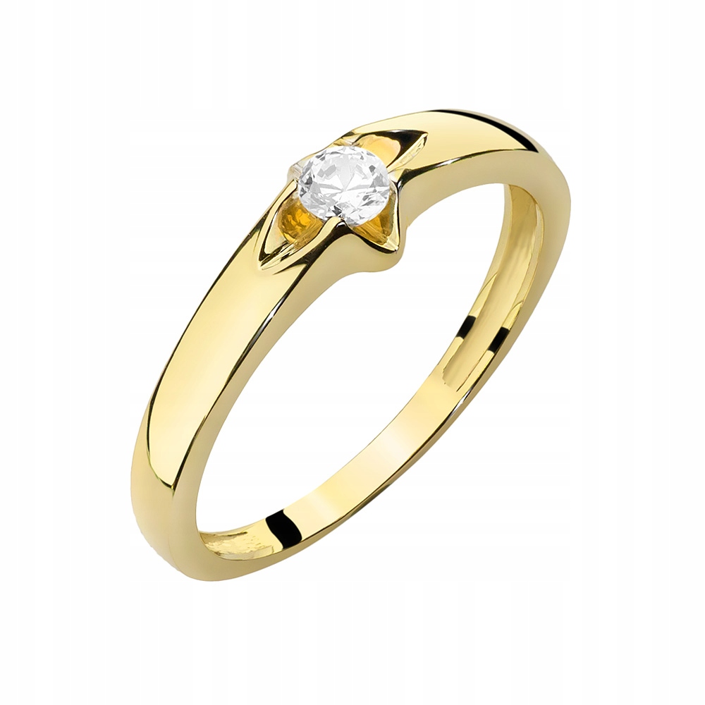 Zlatý zásnubný prsteň BRYLANT 0,12 ct