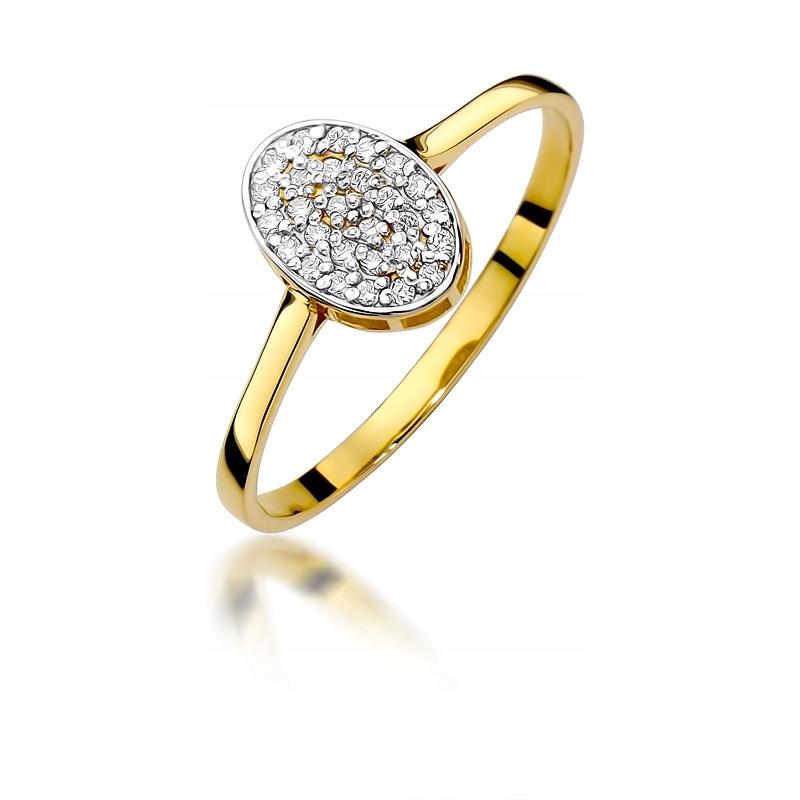 Zlatý zásnubný prsteň BRYLANT 0,14 ct