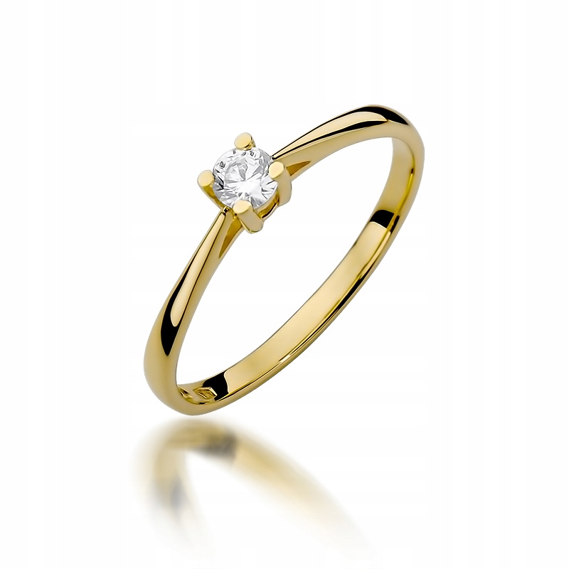 Zlatý zásnubný prsteň diamant 0,15 CT !!