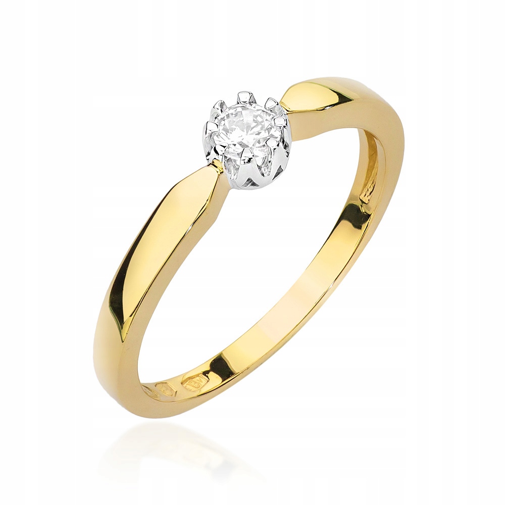 Zlatý zásnubný prsteň diamant !!! 0,15 ct