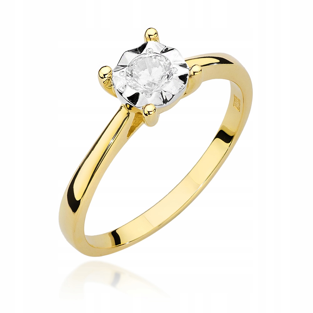 Zlatý zásnubný prsteň diamant 0,20 ct