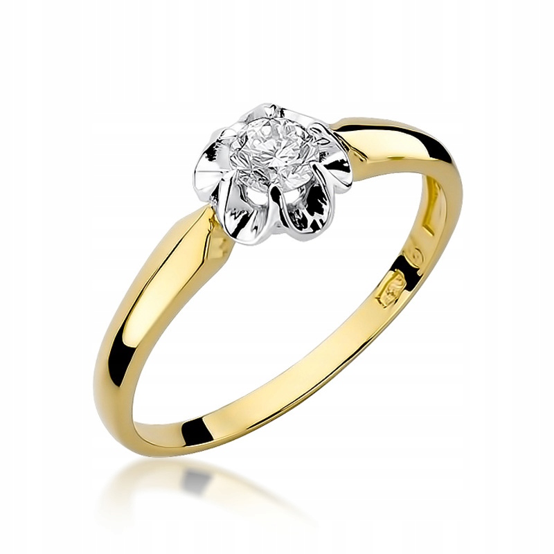 Zlatý zásnubný prsteň diamant 0,23 CT