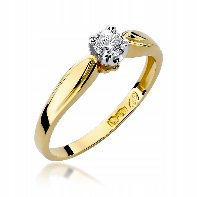 Zlatý zásnubný prsteň diamant 0,24 CT Hit!