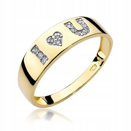 Zlatý zásnubný prsteň I LOVE YOU Diamonds