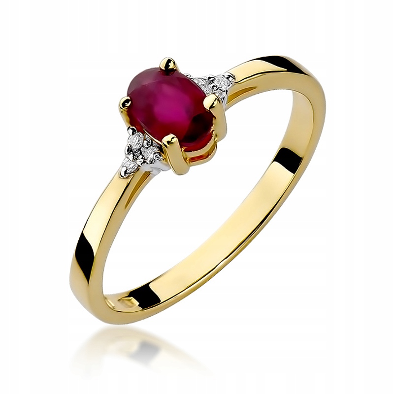Zlatý zásnubný prsteň Ruby Brilliants