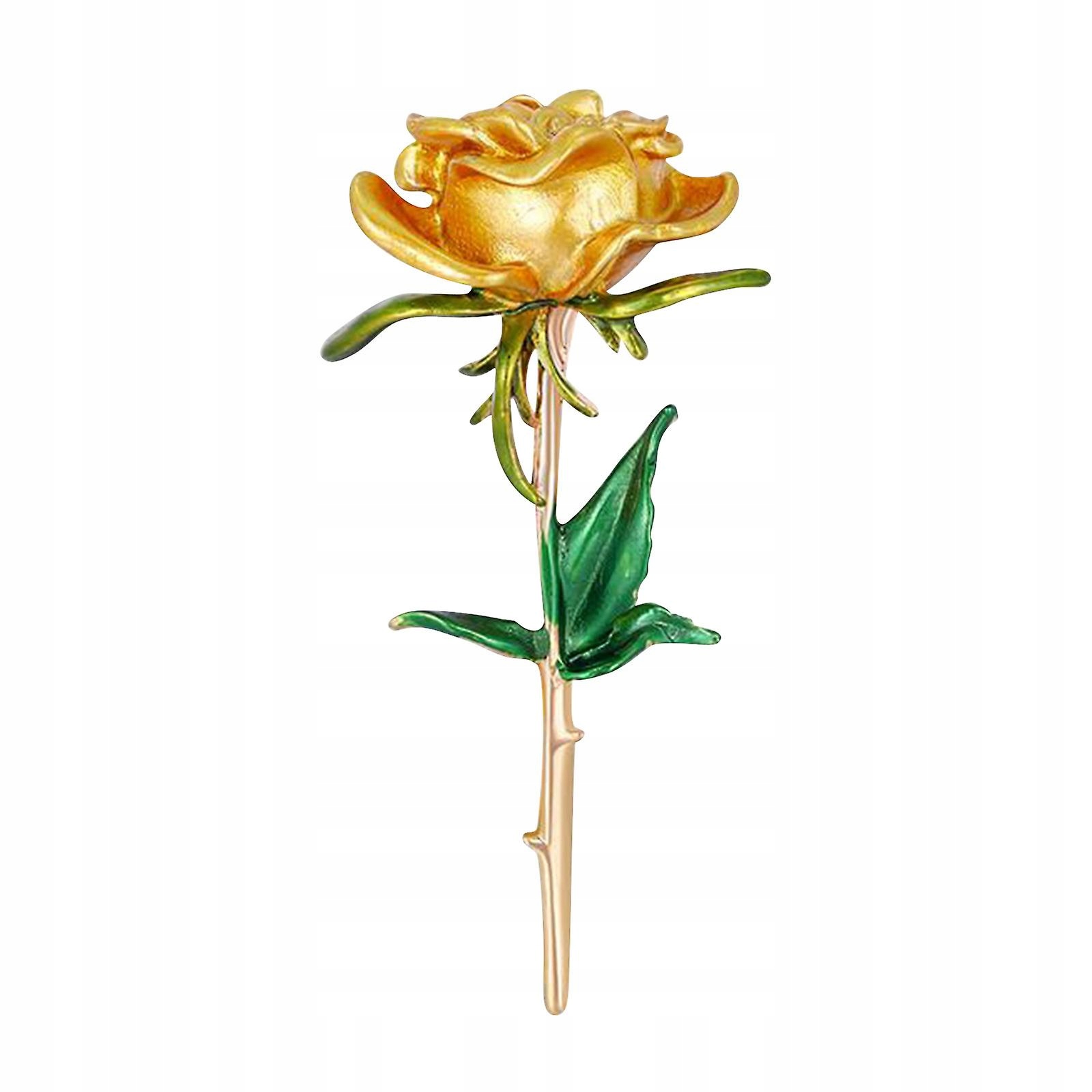 Žlto-európska a americká brošňa s červenou farbou