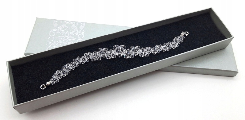 Náramok SWAROVSKI el. svadobné kryštály SILVER