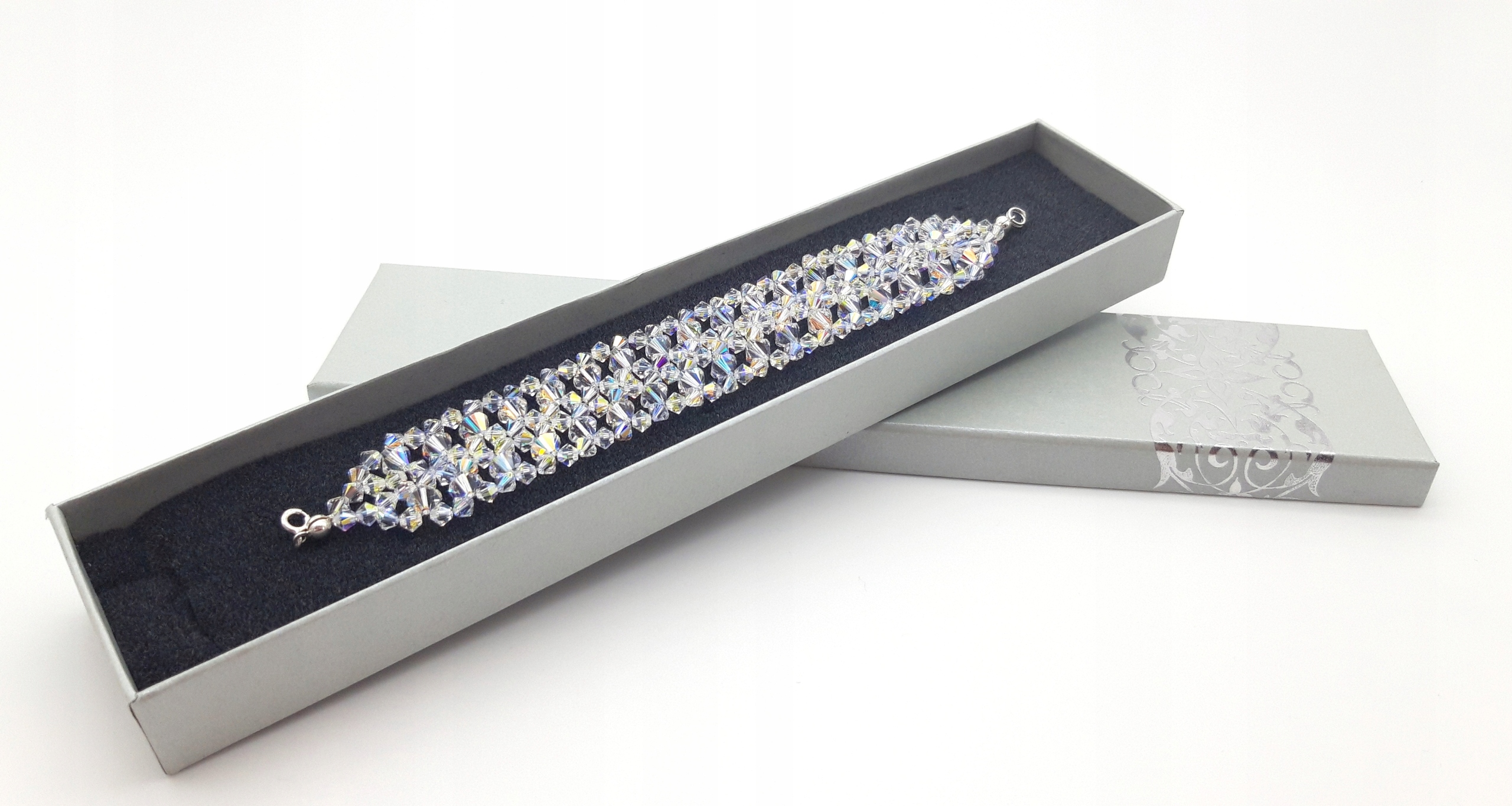Náramok SWAROVSKI el. svadobné šaty WIDE strieborné