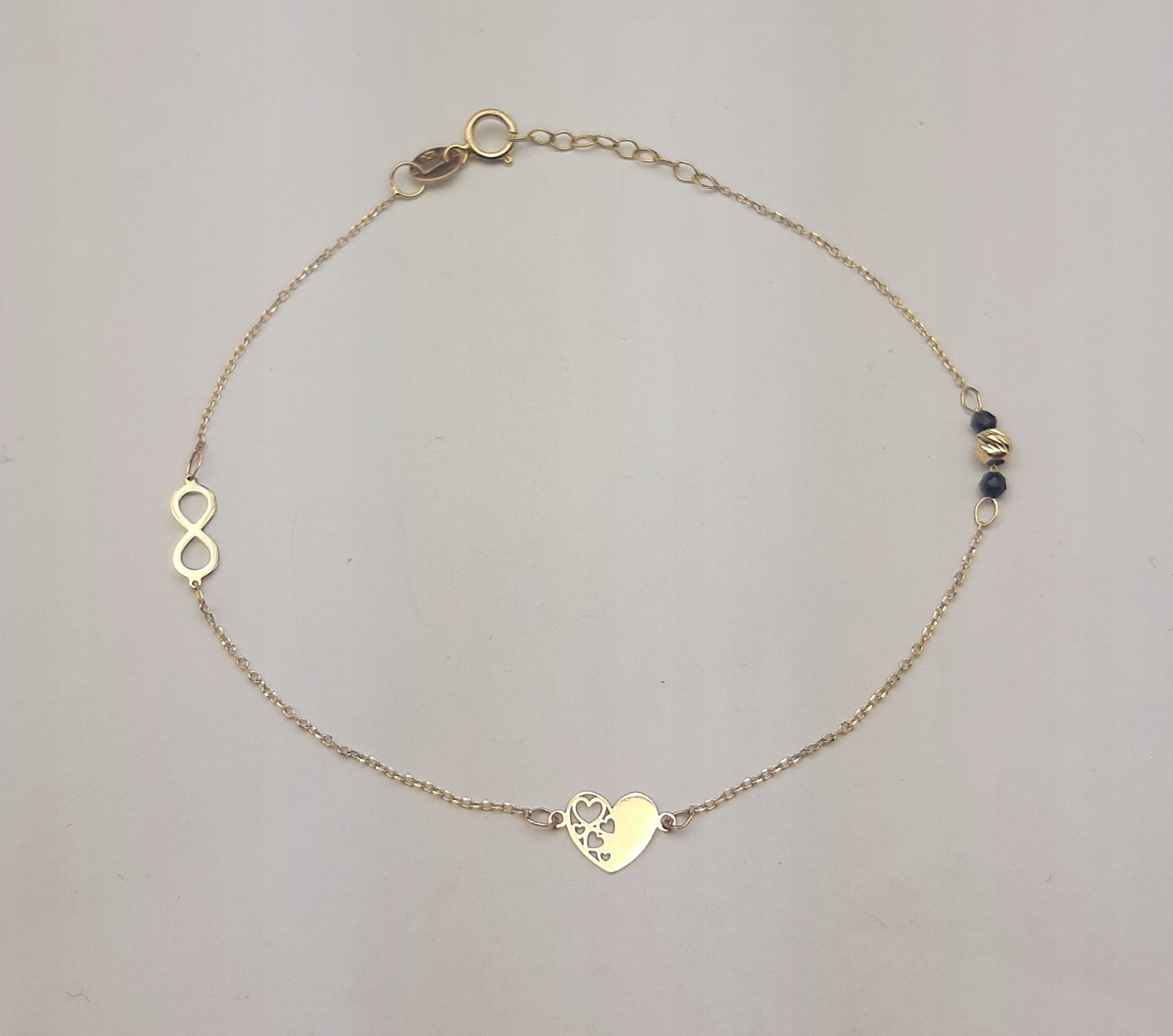 Openwork Srdce náramok 585