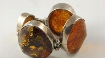 Baltský jantárový náramok farebné striebro