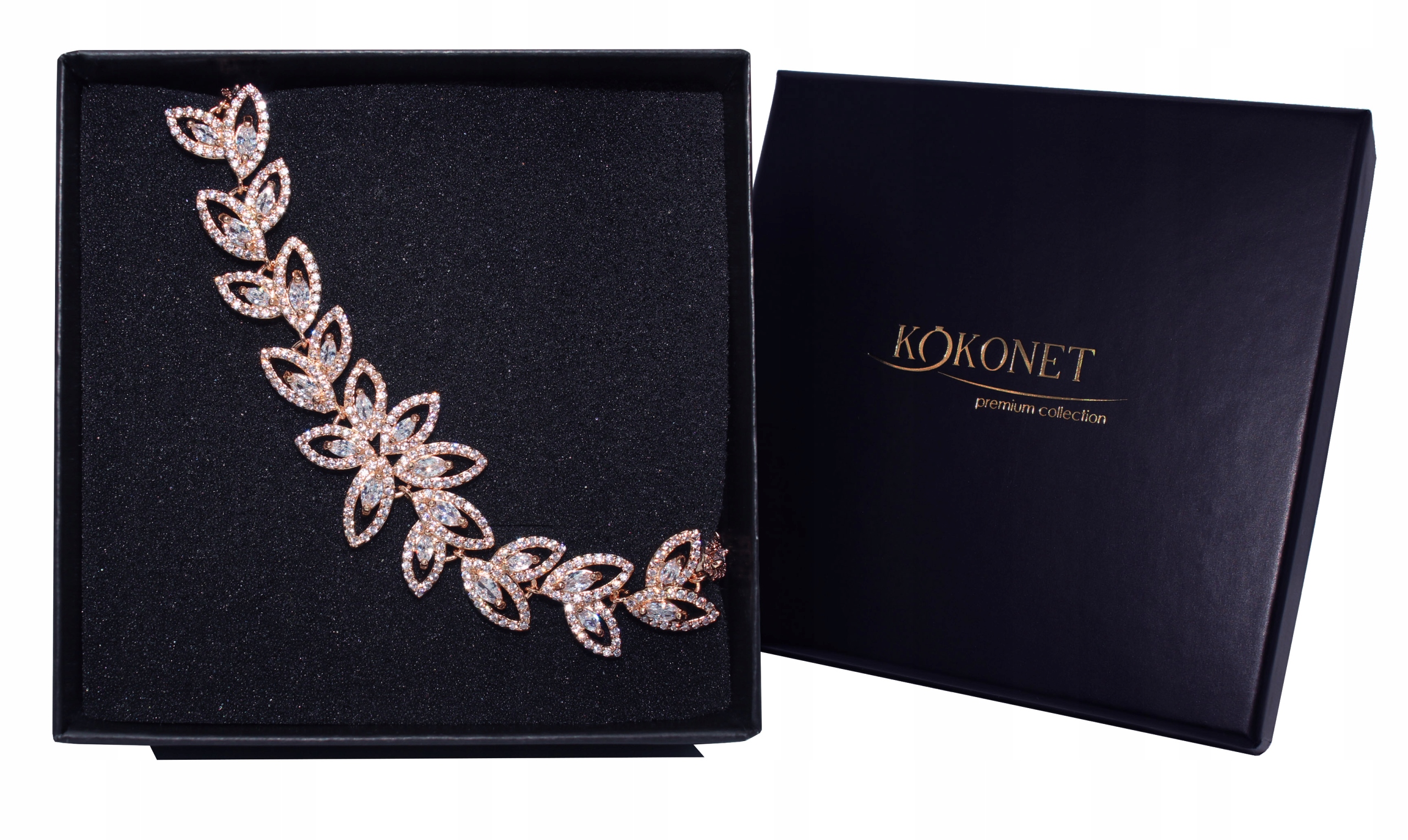 kvetinový náramok ROSE GOLD svadba z ružového zlata