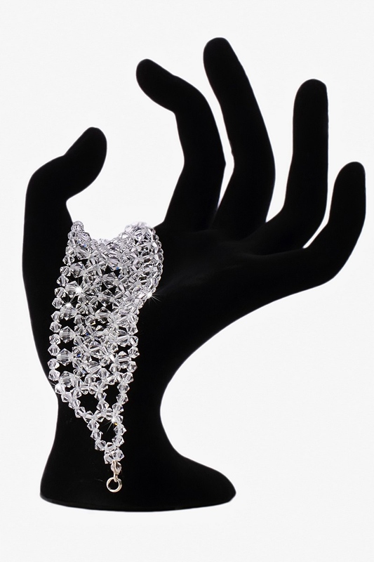 Svadobný náramok SWAROVSKI el. široké KRYŠTÁLY