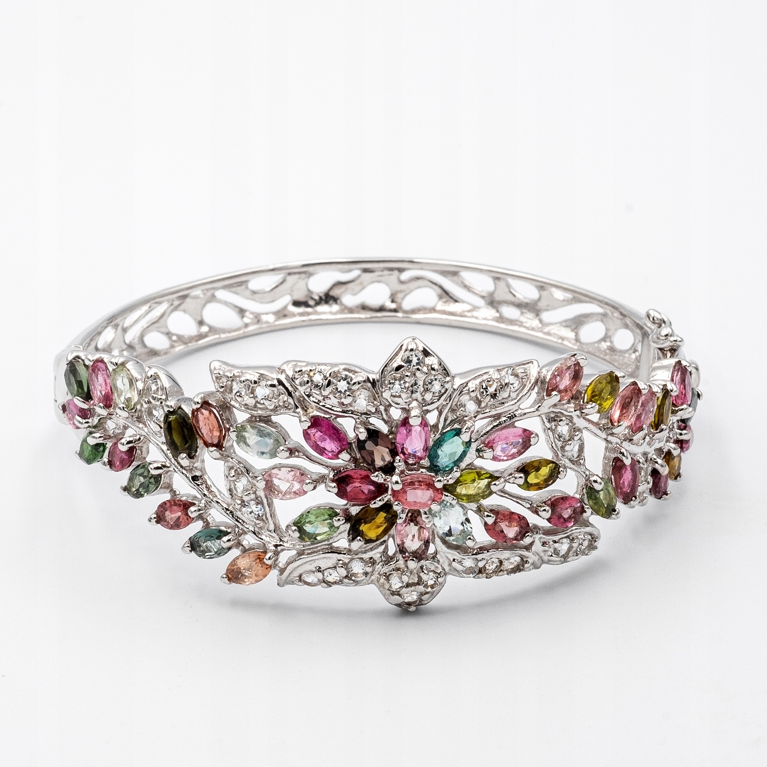 Strieborný náramok 925 Tourmalines Certifikát