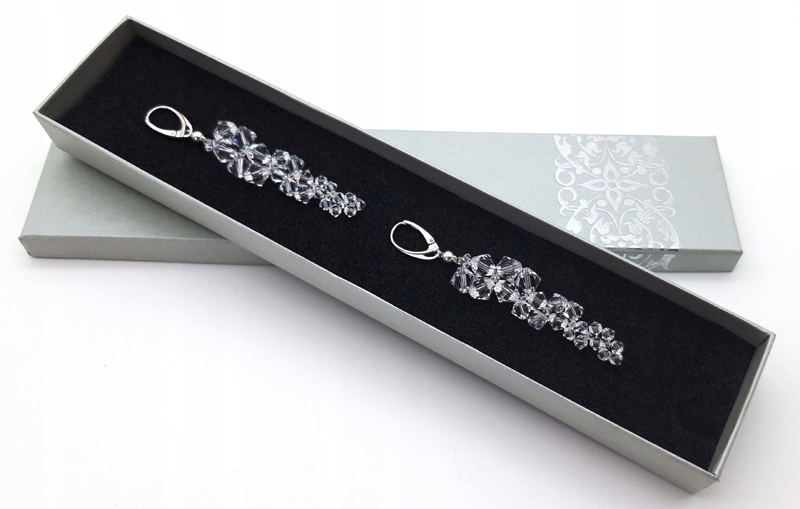 Náušnice SWAROVSKI el. STRIEBORNÉ svadobné kryštály