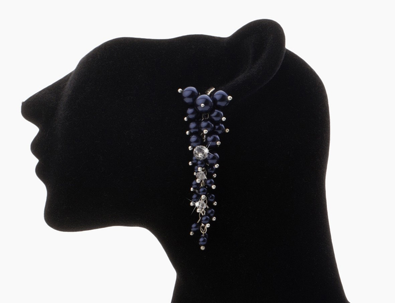 Náušnice SWAROVSKI elements PEARL biele zoskupenia ecru