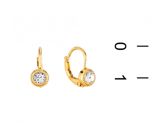 Náušnice pre dieťa malé zlato Swarovski Colibrarian