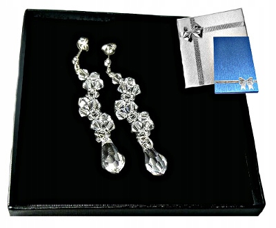 Swarovski svadobné náušnice CRYSTAL TEARS 15m s342