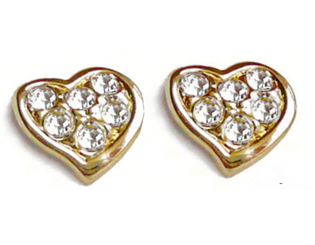 Náušnice Swarovski Colibra zlaté srdce