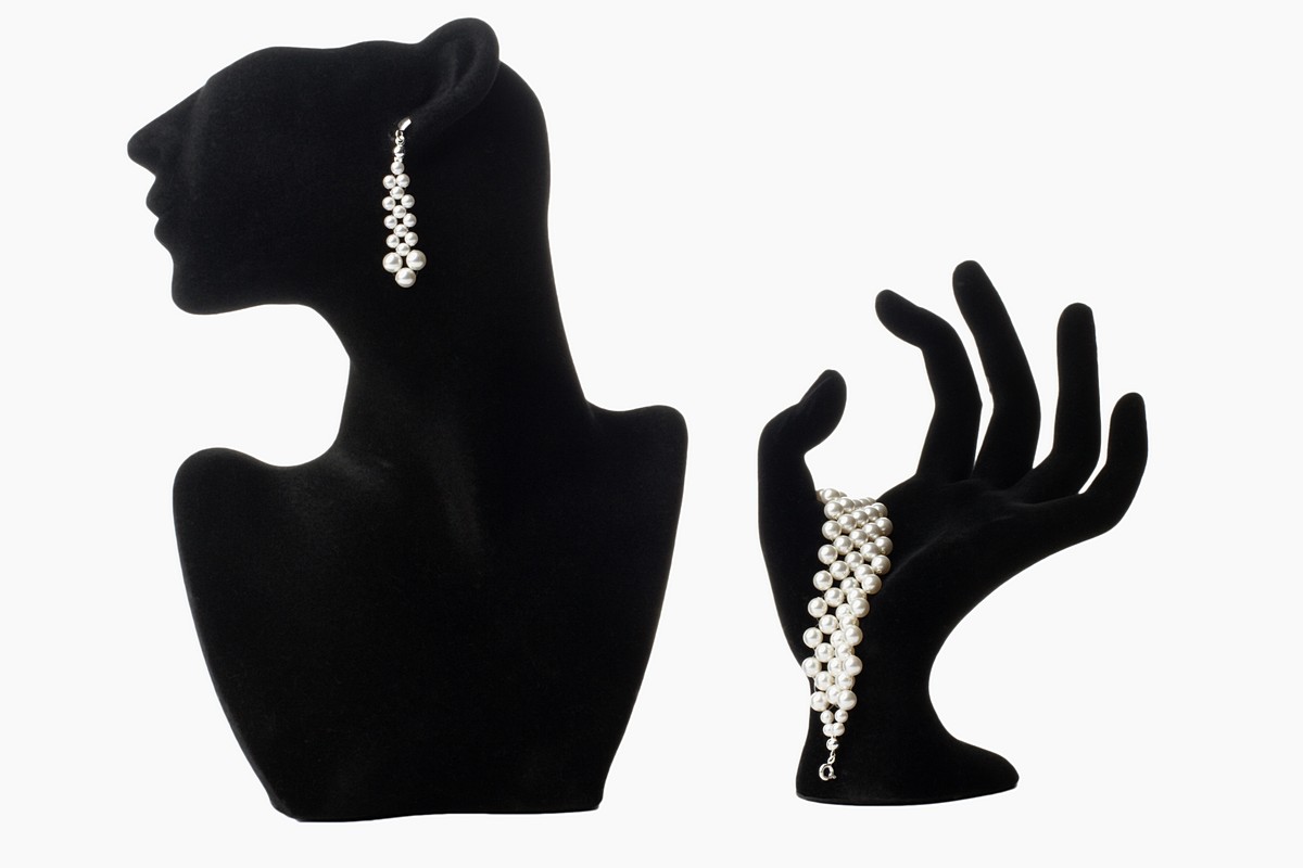 Sada SWAROVSKI Elements perleťovo biela krémová tmavomodrá
