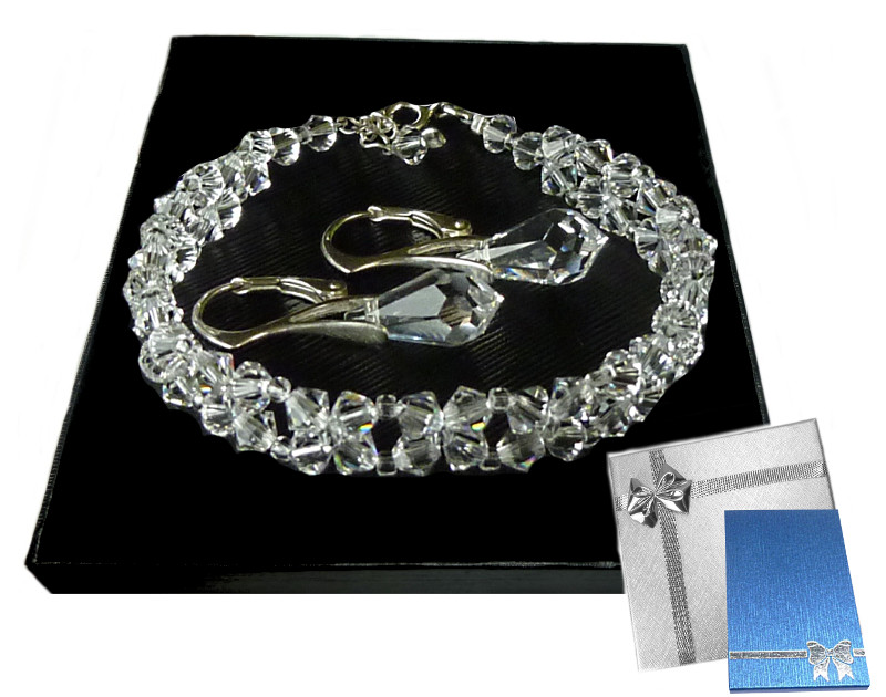 lesklý set Swarovski CRYSTAL TEARS kb SVADBA