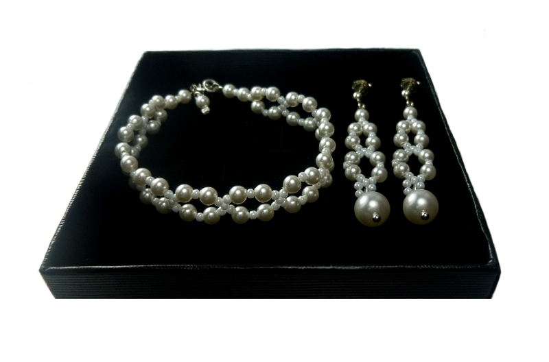 svadobná sada PERLY Swarovski White White s376 kb