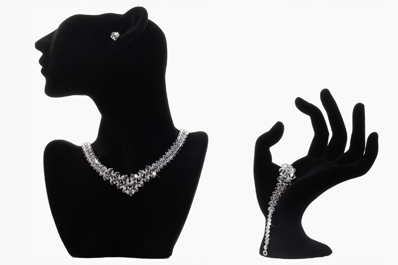 svadobná sada SWAROVSKI elements kryštály STRIEBORNÉ