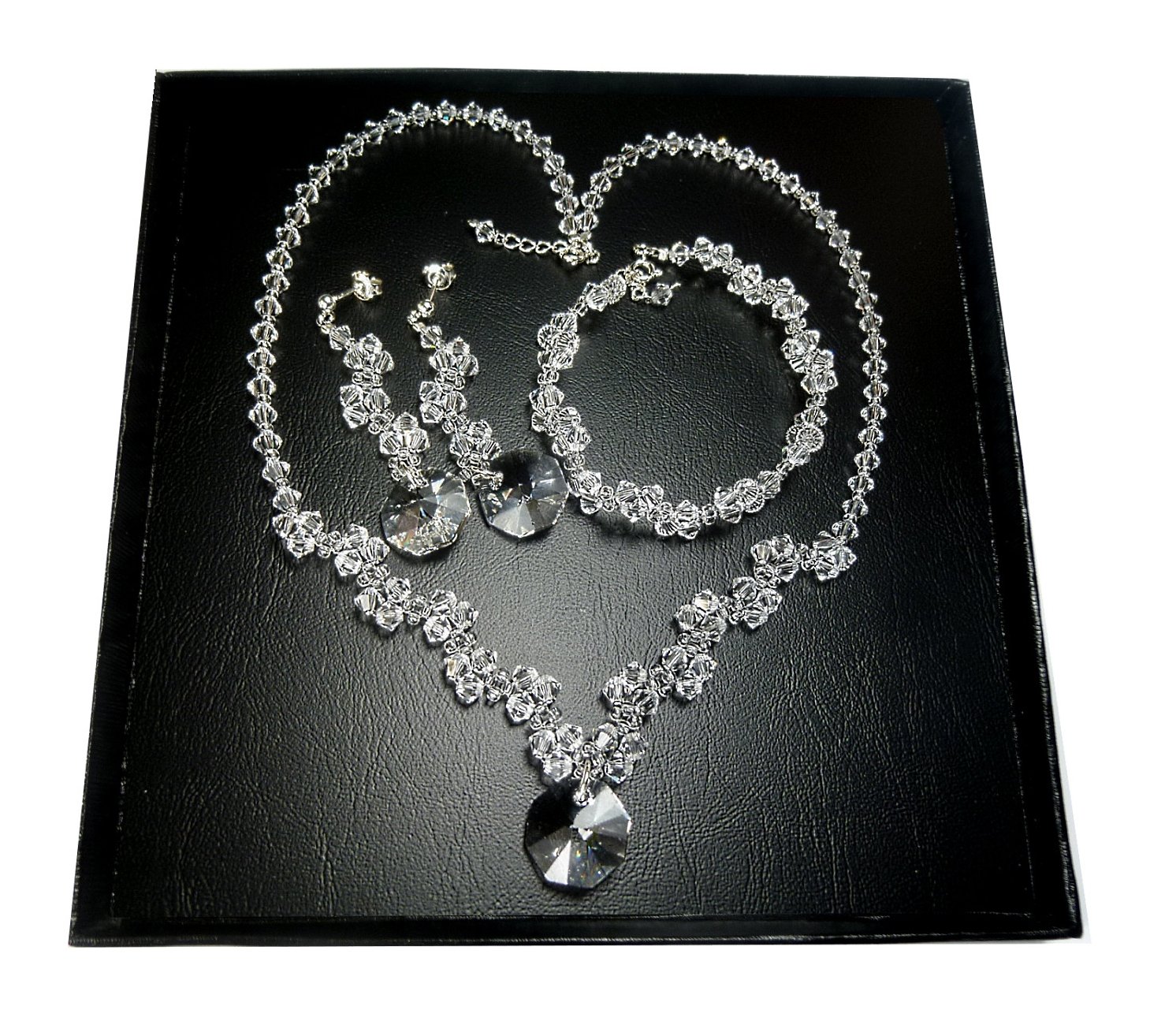 svadobná sada Swarovski CRYSTAL osemuholník 14m s342