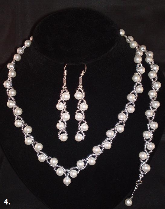 Svadobná svadobná sada Swarovski Pearl (4,5)