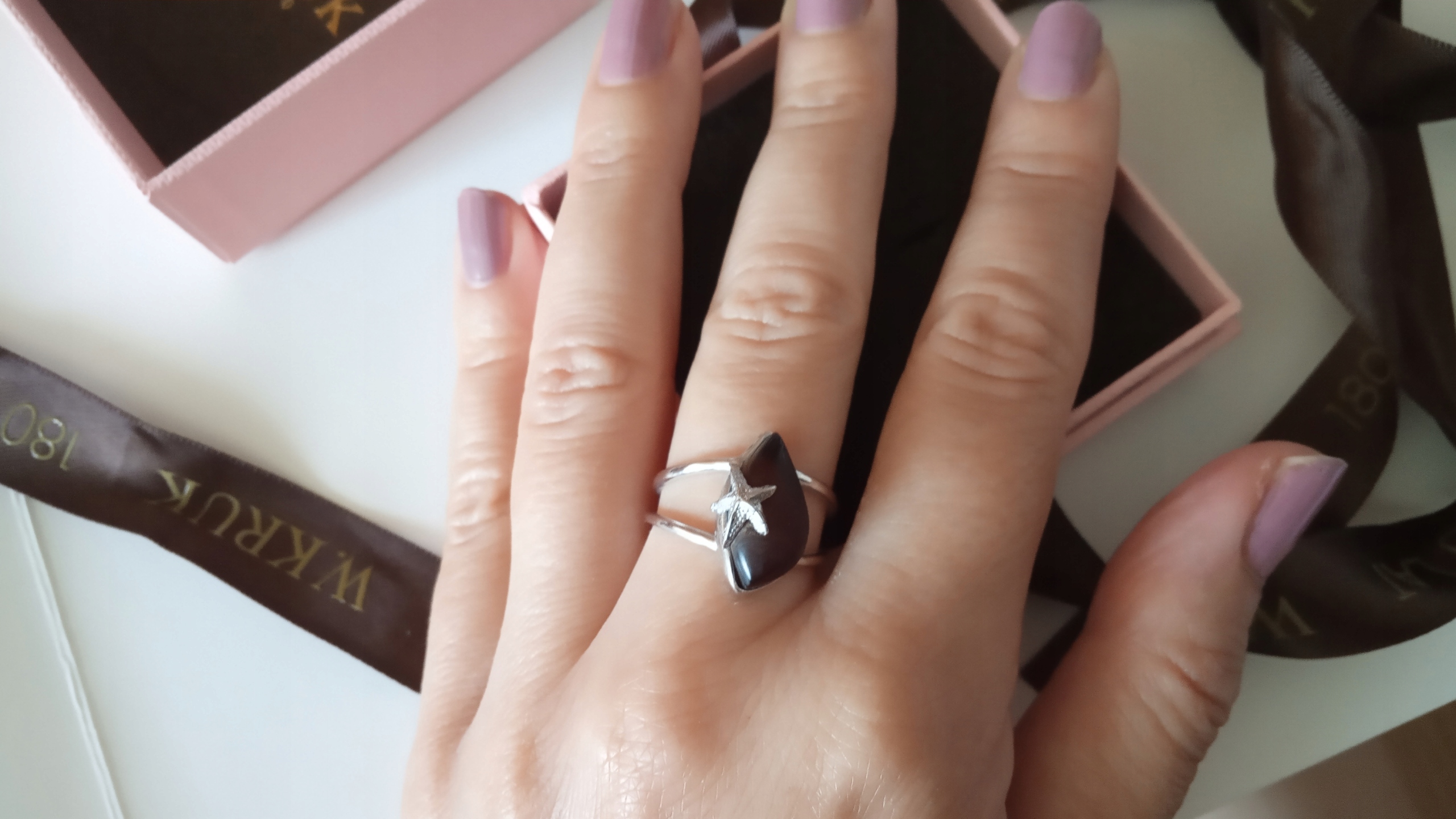 Amber a Starfish Ring W.Kruk