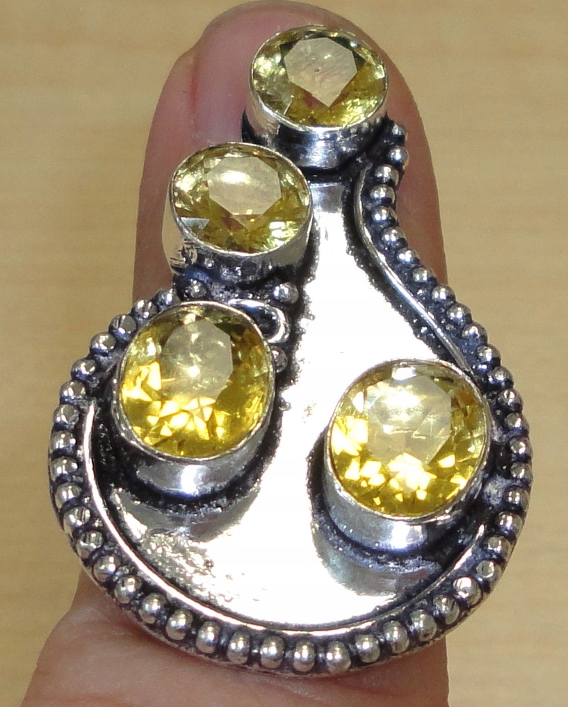 krúžok s citrínmi 44,90ct