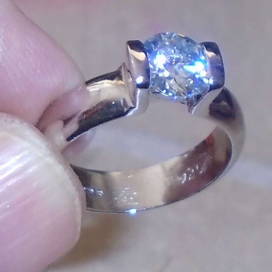 Moissanitový prsteň, ako Diamond 18.65Ct