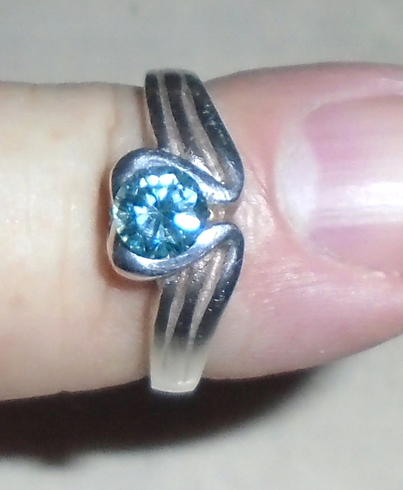 moissanitový prsteň zo striebra 925, hmotnosť 12,15ct