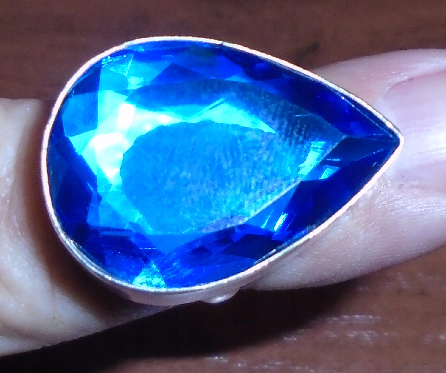 prsteň s topásom londýnsky modrý 54,35ct