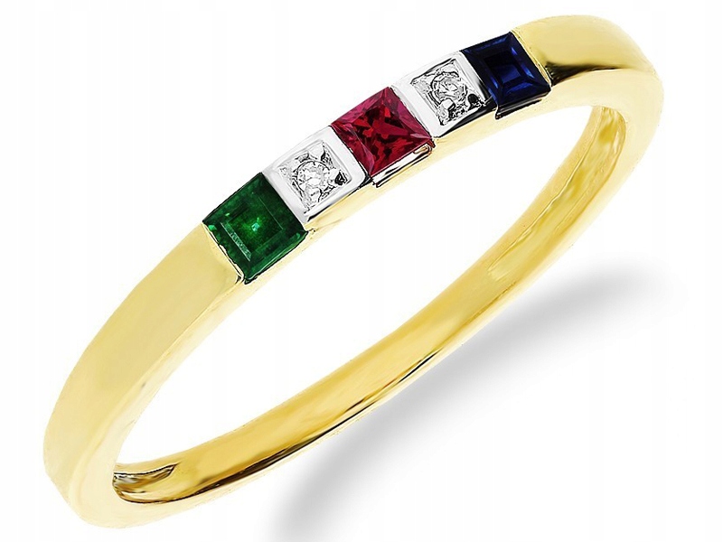 r 11 ZLATÝ PRSTEŇ 585 DIAMANTOV SAFFIR RUBY