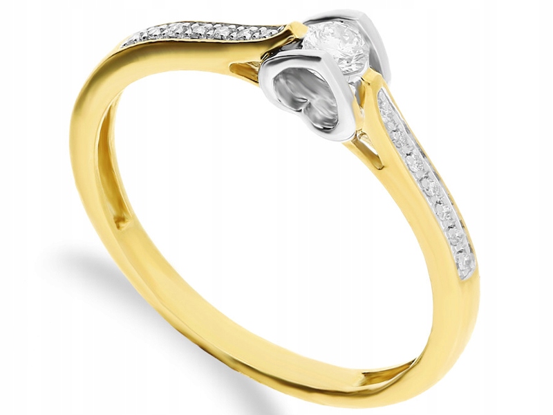 r 16 ZLATÝ KRÚŽOK 375 BIELY ZLATÝ DIAMANT 9K
