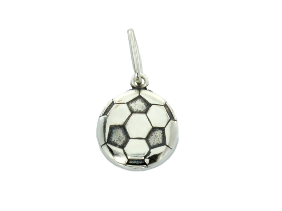 Striebro 925 Pánsky prívesok futbal malé striebro