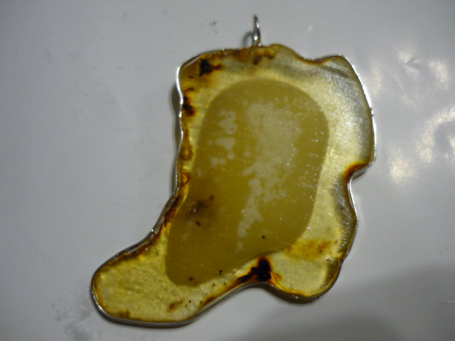 Striebro 925 Veľké mlieko Amber 14.23 Gr. Inkouse