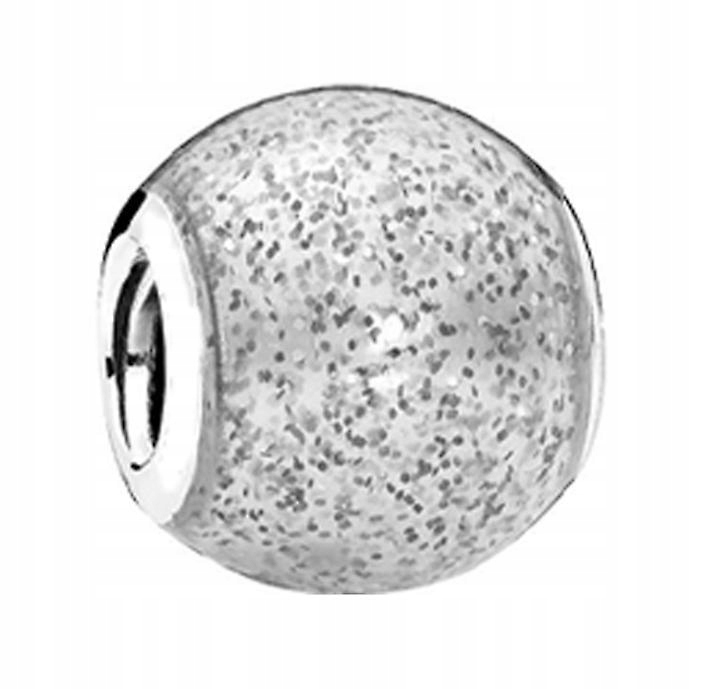 Grey-Crashes Glass Glitter Pendant s koralom