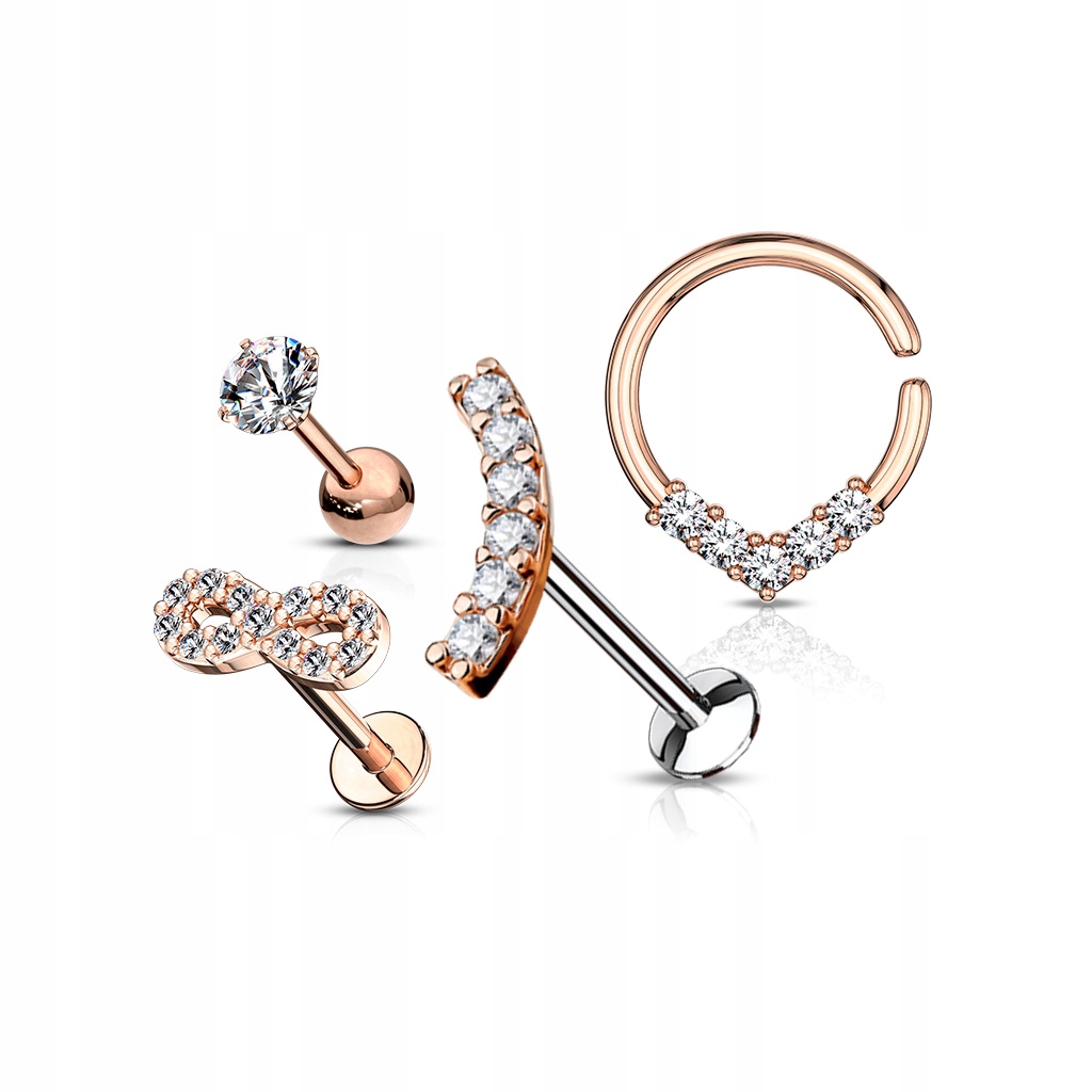 piercingová sada piercingová labret tragus helix septum