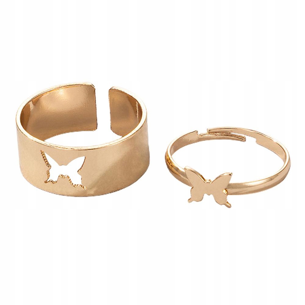 Gold-2 PC. Butterfly zliatinový prsteň